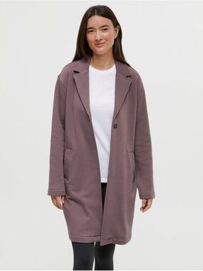 tentree Mauve Longline Coatigan Blazer